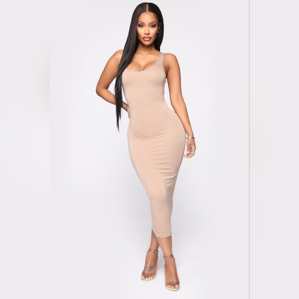Fashion Nova Your Needs Met Dress - Mocha Size Medium